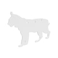 B/c Ar500 3/8" Silhouette Bobcat Wht