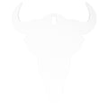 B/c Ar500 3/8" Silhouette Skull Wht