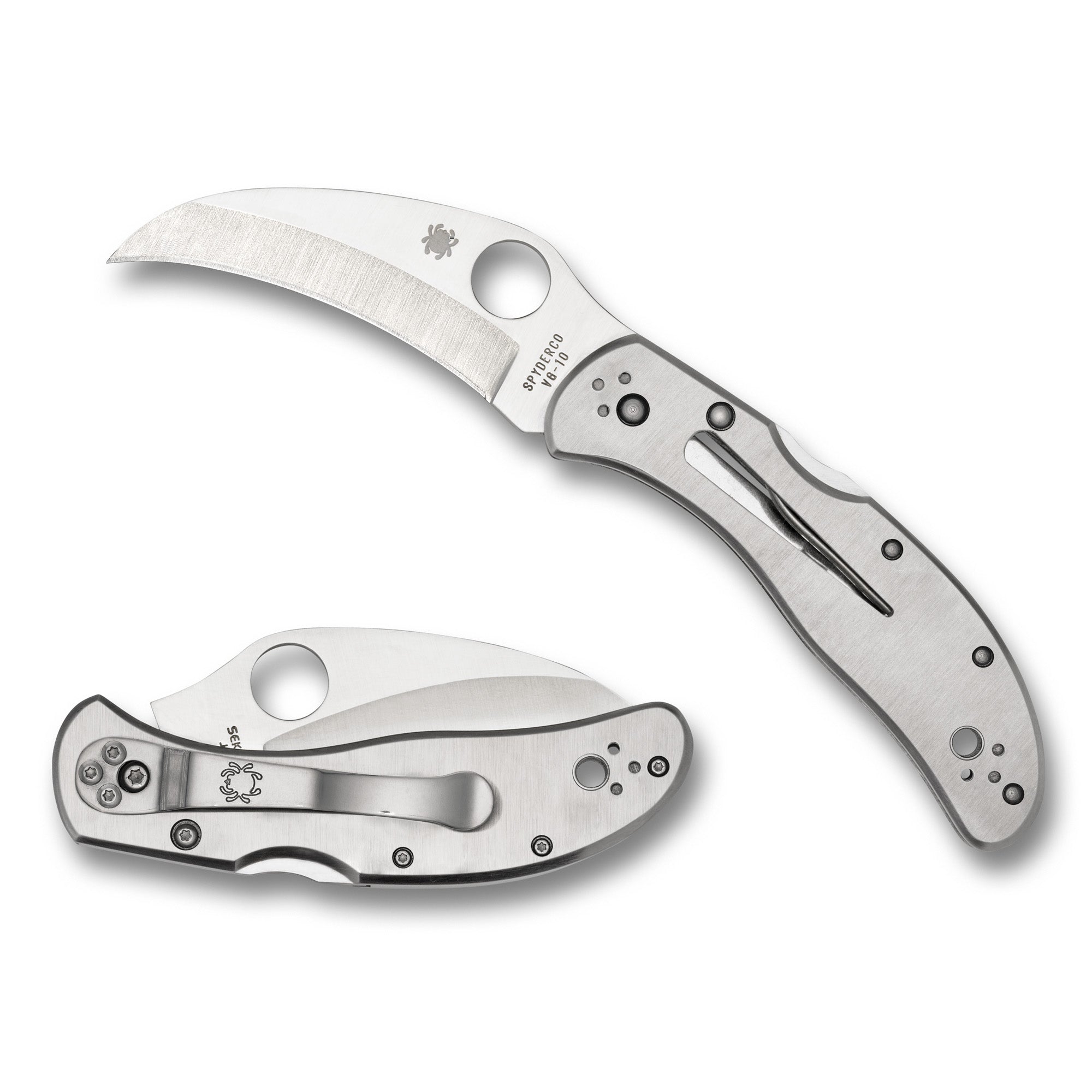 Spyderco Harpy Clipit Ss 2.75" Silv